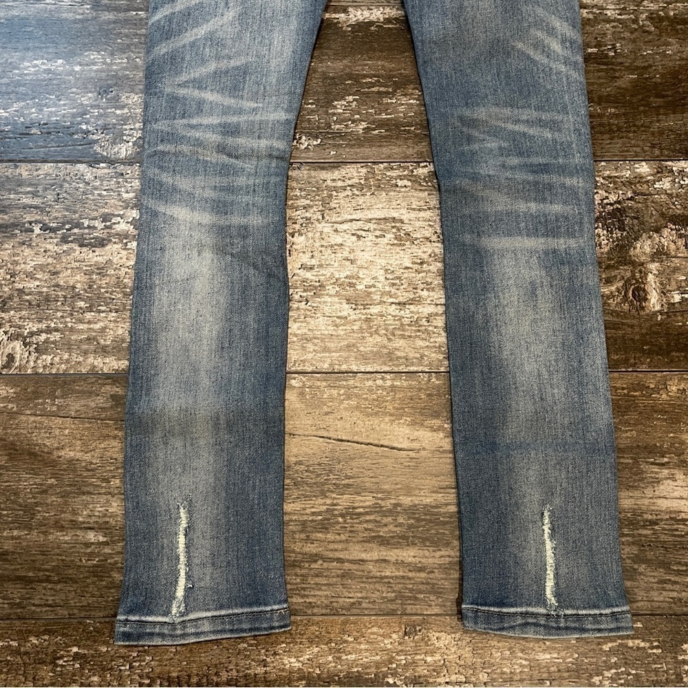 Stampd Jeans Womens Size 28 Pacific Blue Busted Knee Distressed $300 Retail NEW - Picture 12 of 15
